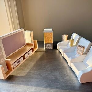 Pottery Barn kids doll house movie theater popcorn accessories